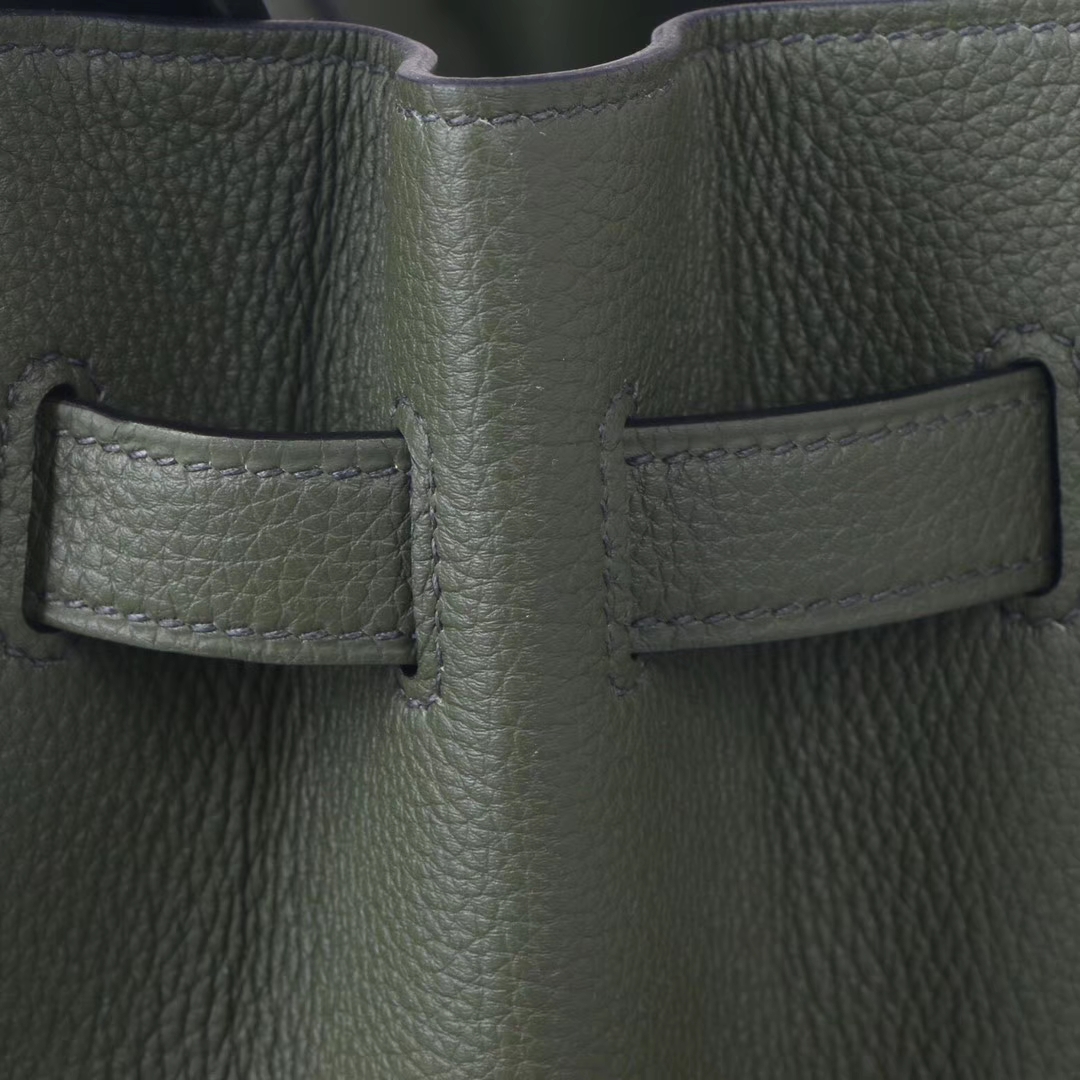 Hermès（爱马仕）Birkin​ 铂金包 丛​林绿‎ togo 银扣 35cm
