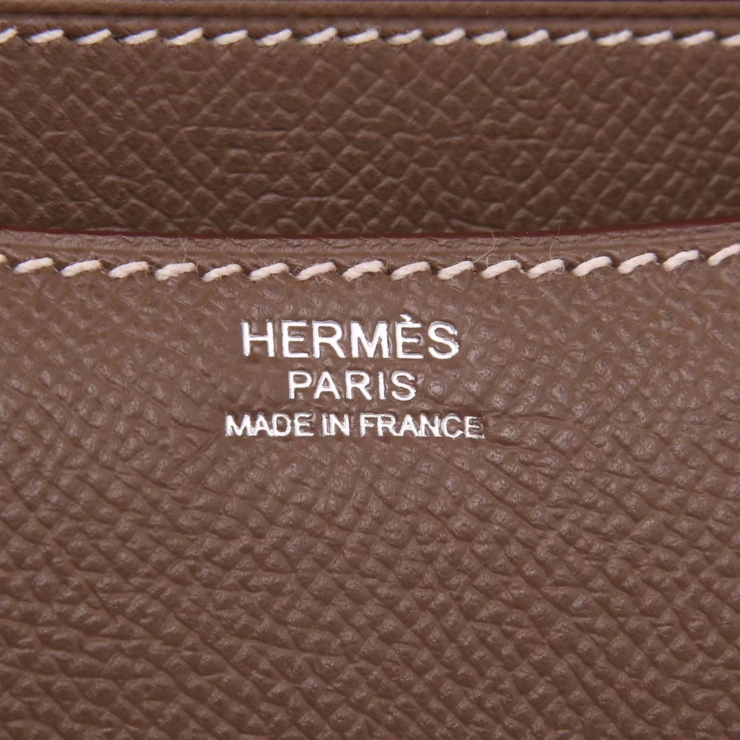 Hermès（爱马仕）Constace 空‎姐包 大象灰 epsom皮 银扣 19cm