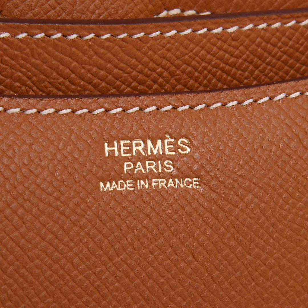 Hermès（爱马仕）Constace 空‎姐包 金‎棕色 epsom皮 金扣 19cm
