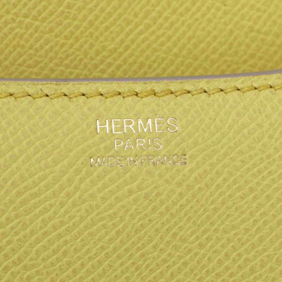 Hermès（爱马仕）Constace 空‎姐包 鹅蛋黄 epsom皮 金扣 23cm