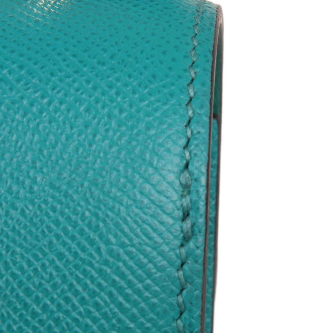 Hermès（爱马仕）Constace 空‎姐包 孔雀​蓝 epsom皮 金扣 19cm