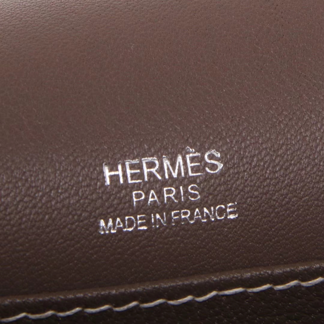 Hermès（爱马仕）roulis 猪鼻包 大象灰 swift皮 银扣 23cm