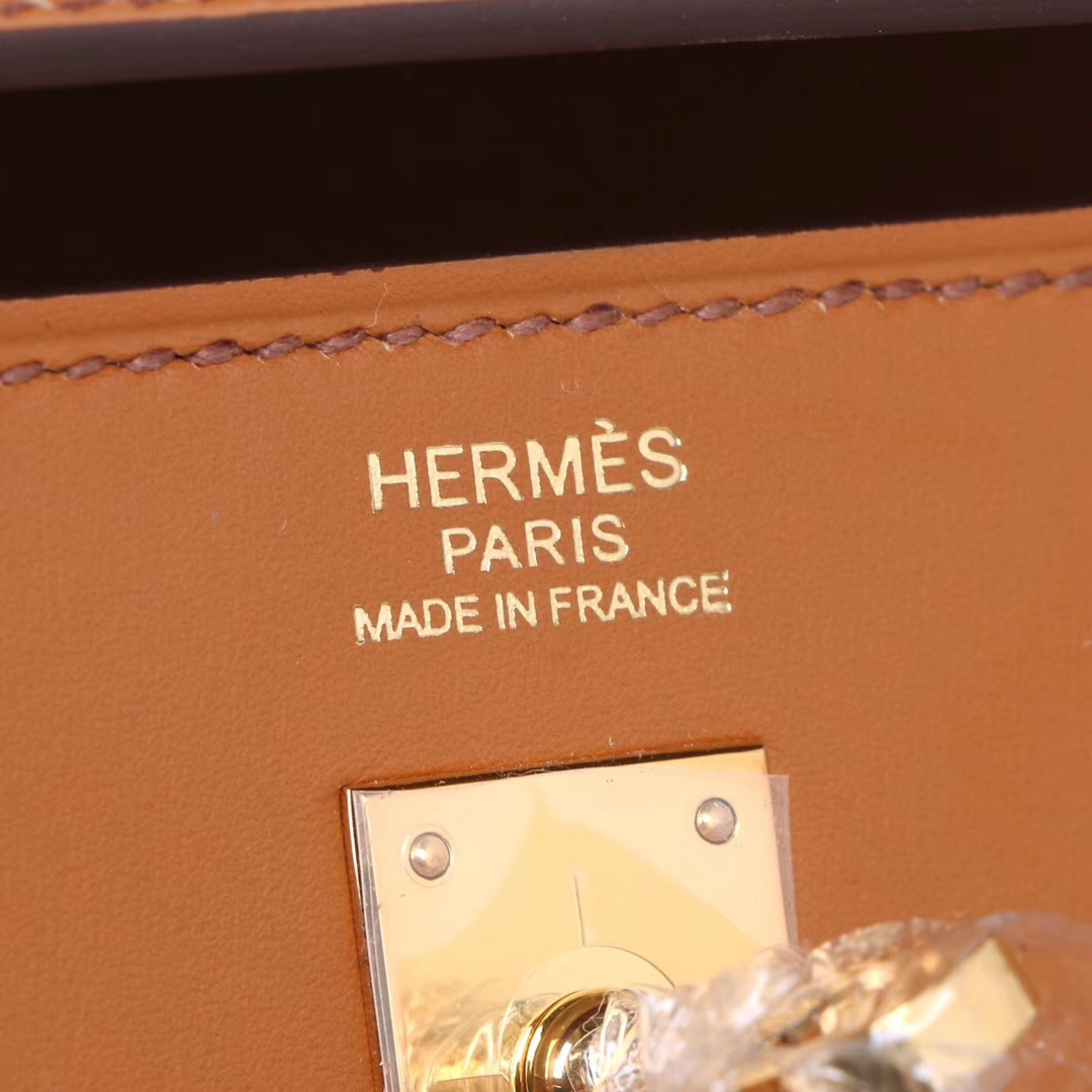Hermès（爱马仕）Kelly 凯莉包 金棕色  box皮 金扣 25cm