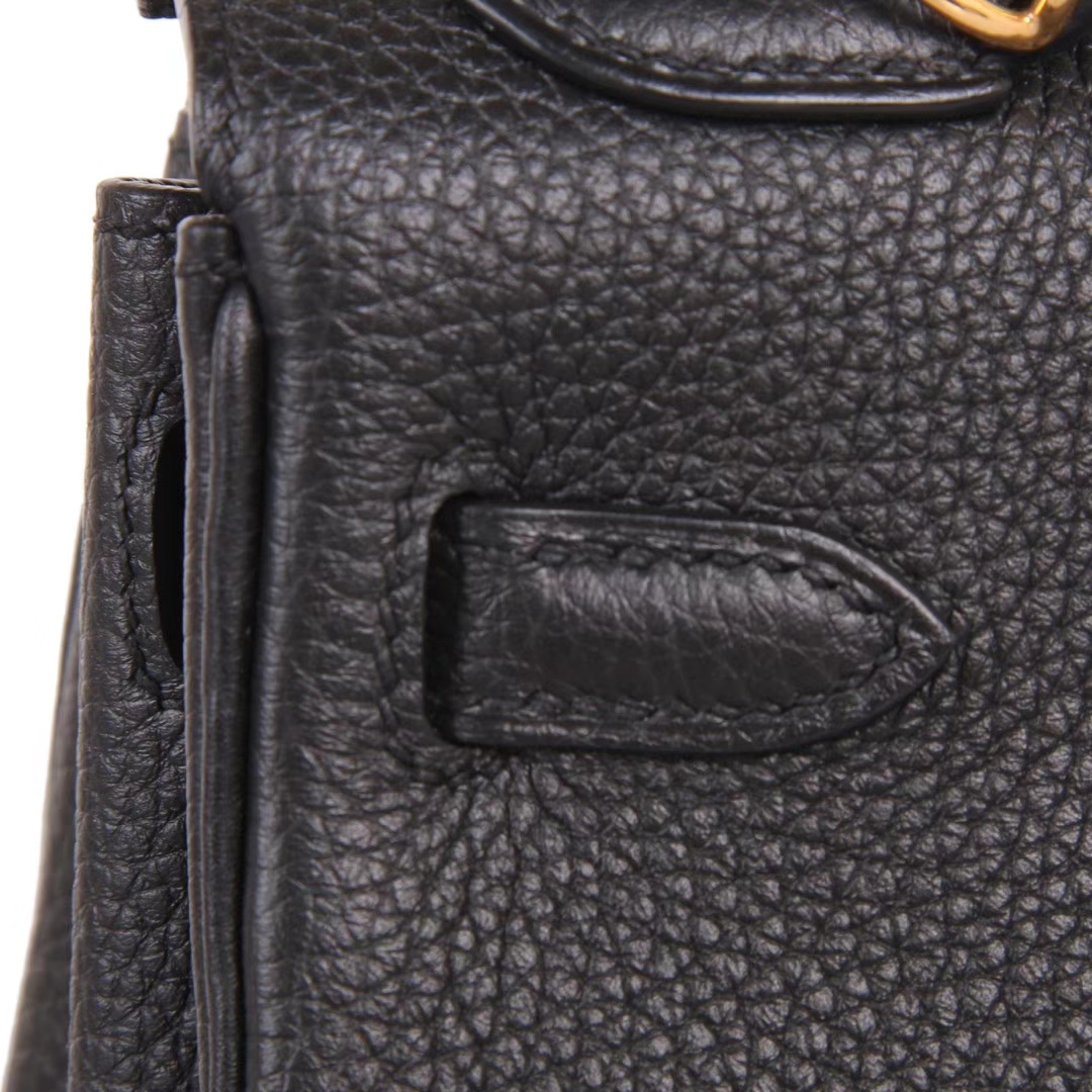 Hermès（爱马仕）Kelly 凯莉包 黑色 Togo 金扣 25cm