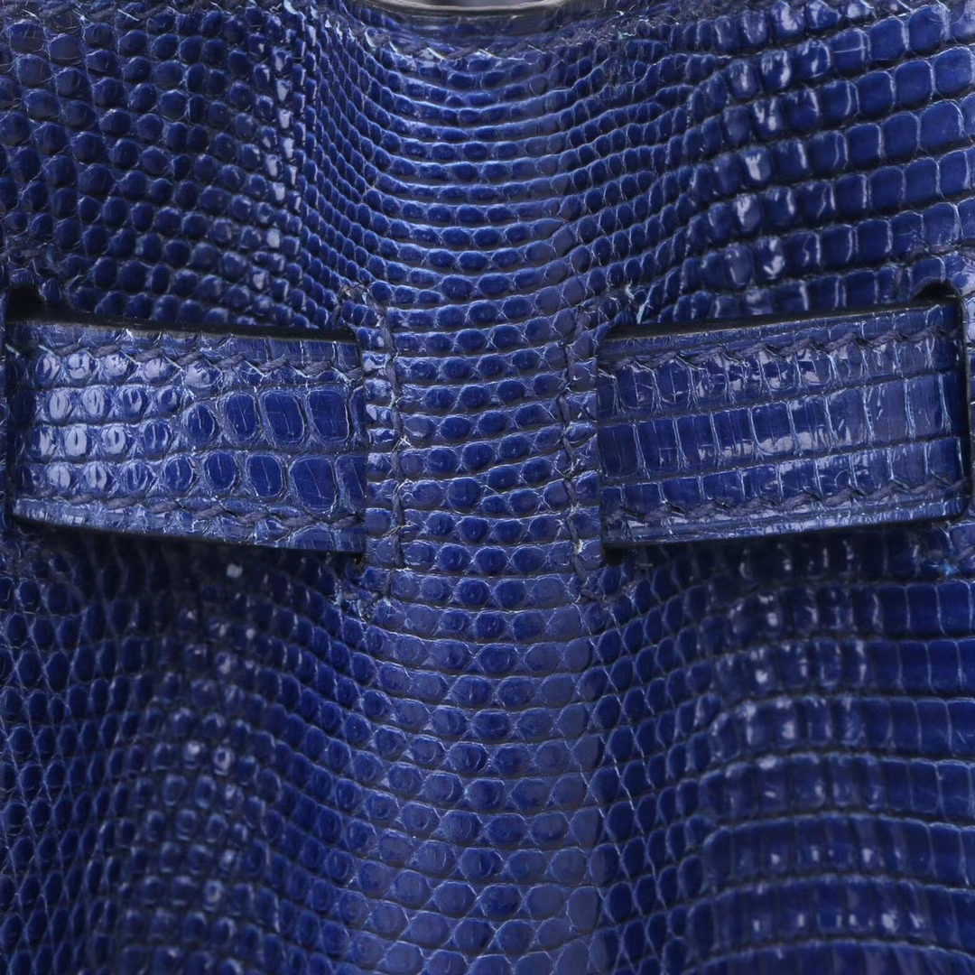 Hermès（爱马仕）Birkin 7T电光蓝​ 蜥蜴皮 金扣 25cm