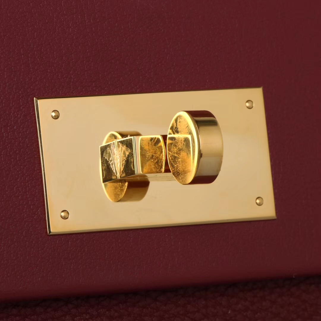 Hermès（爱马仕）Kelly 2424 酒红色 Togo 银扣 29cm