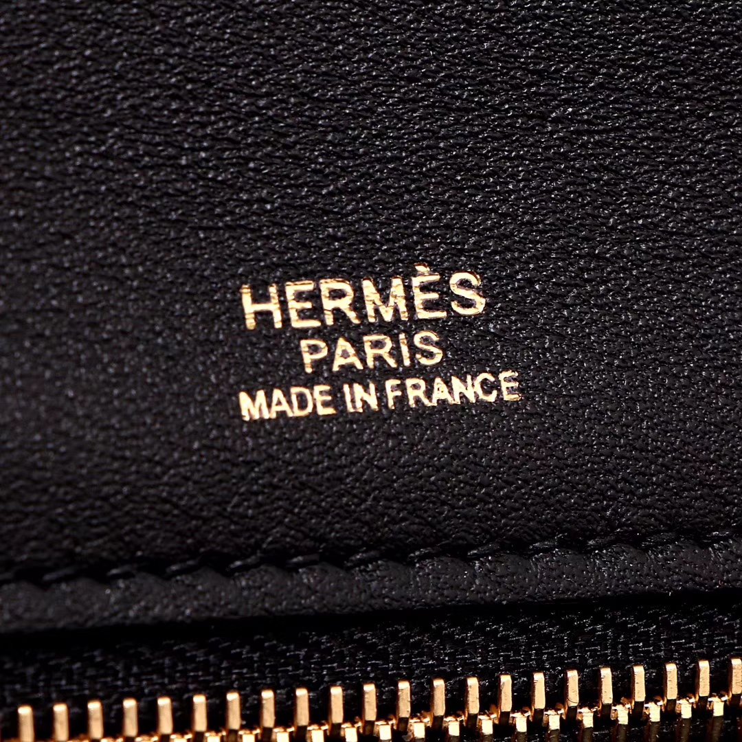 Hermès（爱马仕）Kelly 2424 宝石蓝拼黑色 Togo 银扣 29CM