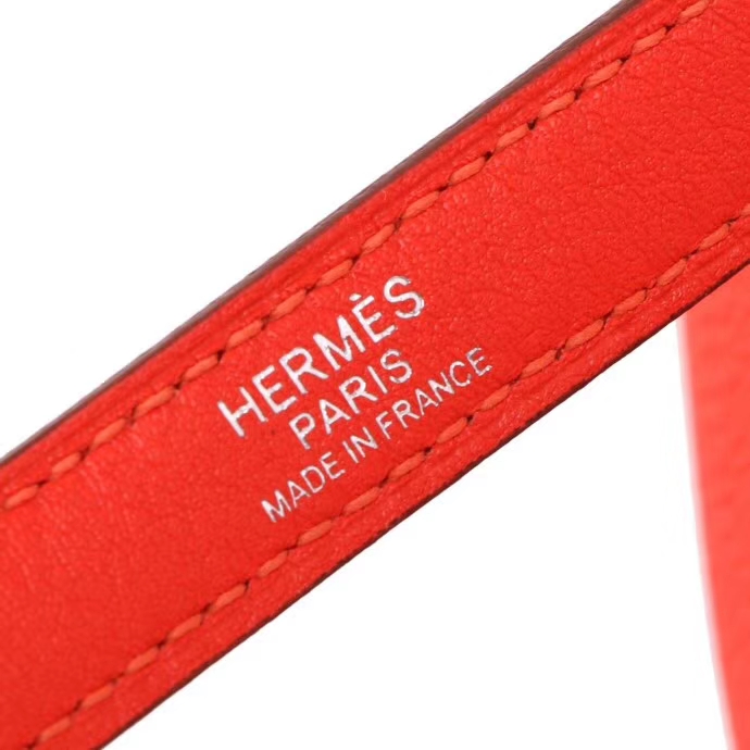 Hermès（爱马仕）Kelly 2424 橘红色 Togo 银扣 29cm