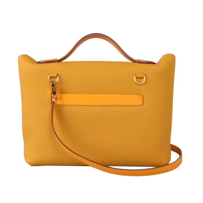 Hermès（爱马仕）Kelly 2424 9D琥珀黄 Togo 银扣 29cm