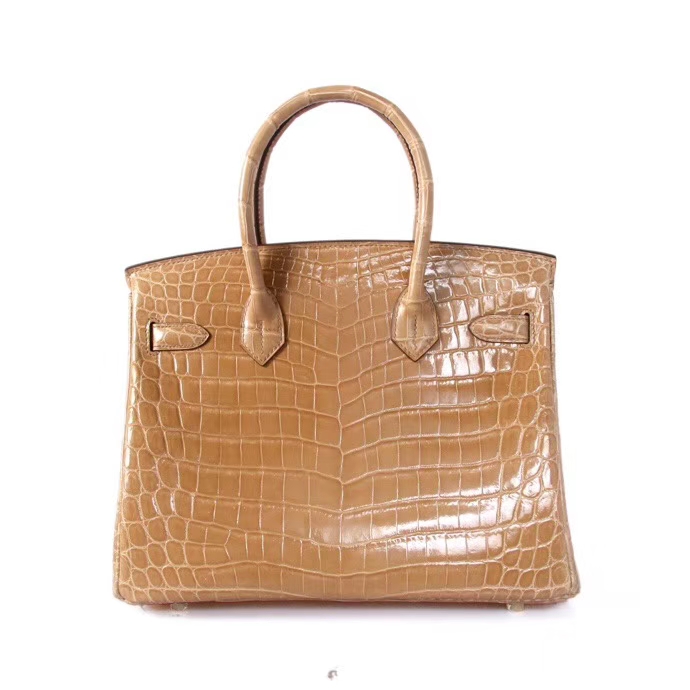 Hermès（爱马仕）Birkin 铂金包 I9杏色 亮面 金扣 30cm