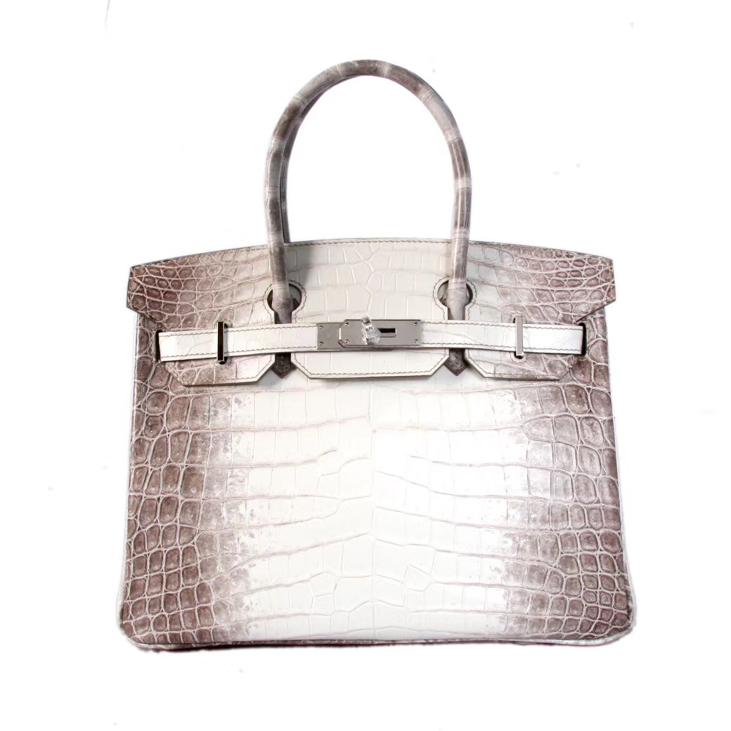 Hermès（爱马仕）Birkin 喜​马拉‎雅 鳄​鱼 银扣 30cm