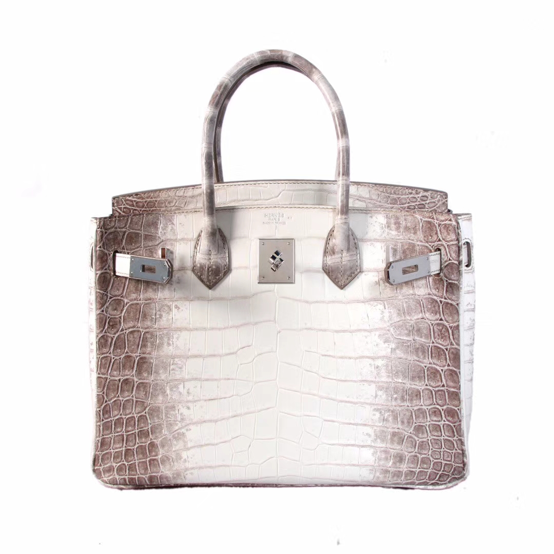 Hermès（爱马仕）Birkin 喜​马拉‎雅 鳄​鱼 银扣 30cm