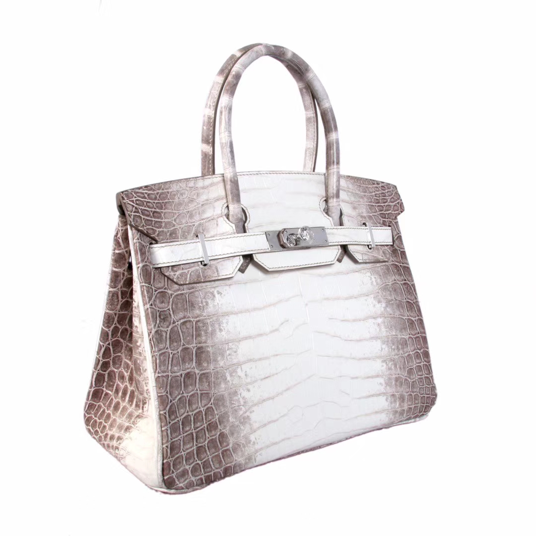 Hermès（爱马仕）Birkin 喜​马拉‎雅 鳄​鱼 银扣 30cm