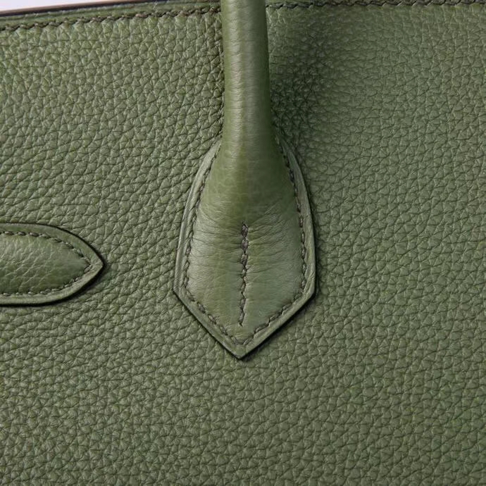 Hermès（爱马仕）Birkin 铂金包 军绿色 togo 金扣 30cm