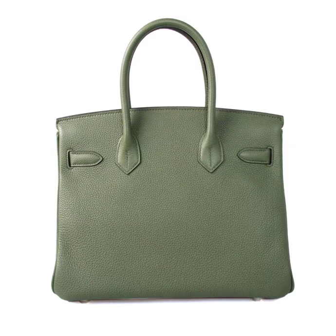 Hermès（爱马仕）Birkin 铂金包 军绿色 togo 金扣 30cm