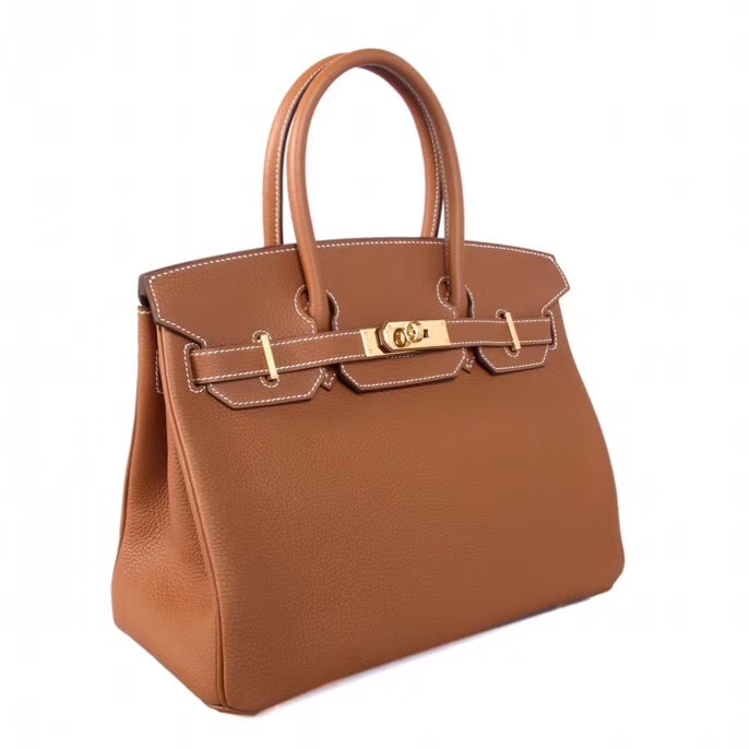 Hermès（爱马仕）Birkin 铂金包 金棕色 togo 金扣 30cm