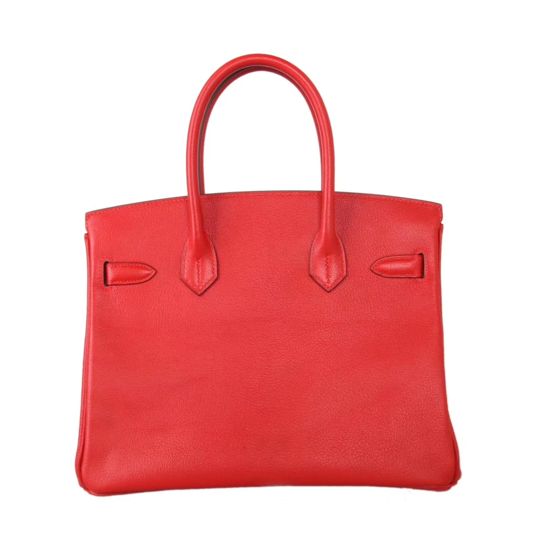 Hermès（爱马仕）Birkin 铂金包  国旗红 山羊皮 金扣 30cm