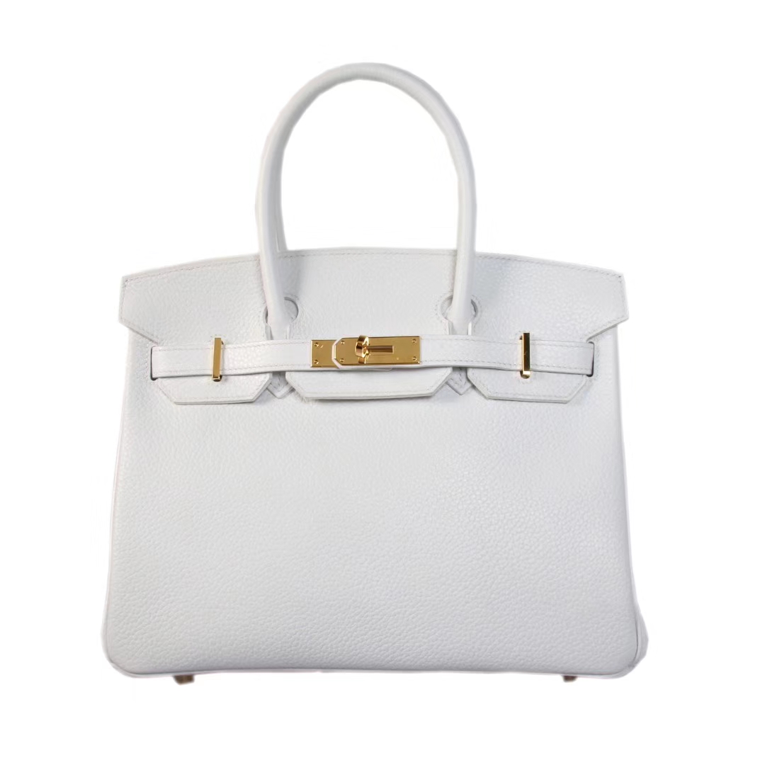 Hermès（爱马仕）Birkin 铂金包 纯白色 togo 金扣 30cm