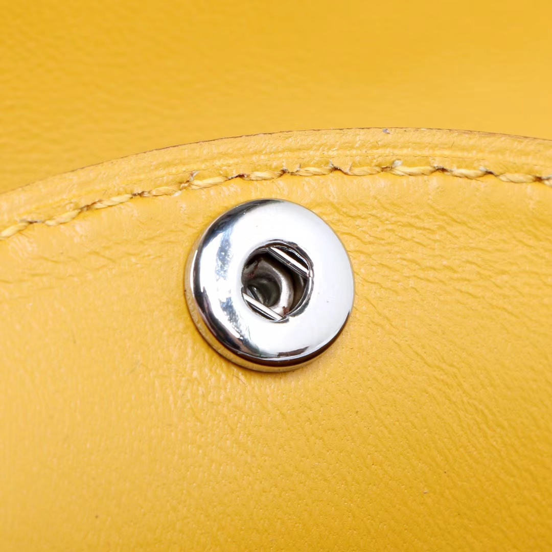 Hermès（爱马仕）Verrou 锁链包 9D琥珀黄 epsom皮 银扣 17cm