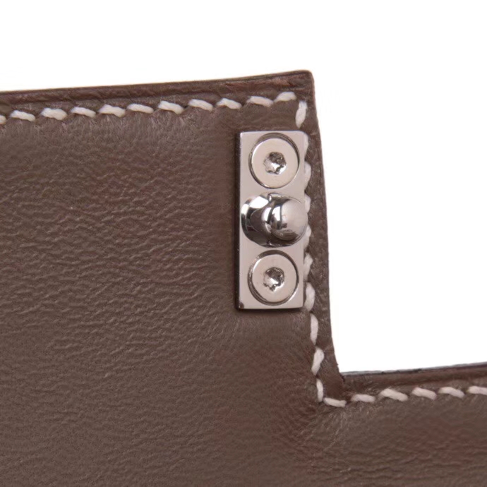 Hermès（爱马仕）Verrou 锁链包 CK18大象灰 山羊皮 银扣 17cm