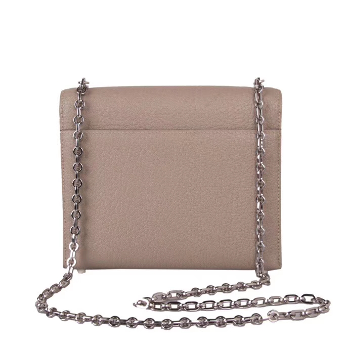 Hermès（爱马仕）Verrou 锁链包 CK81斑鸠灰 山羊皮 银扣 17cm
