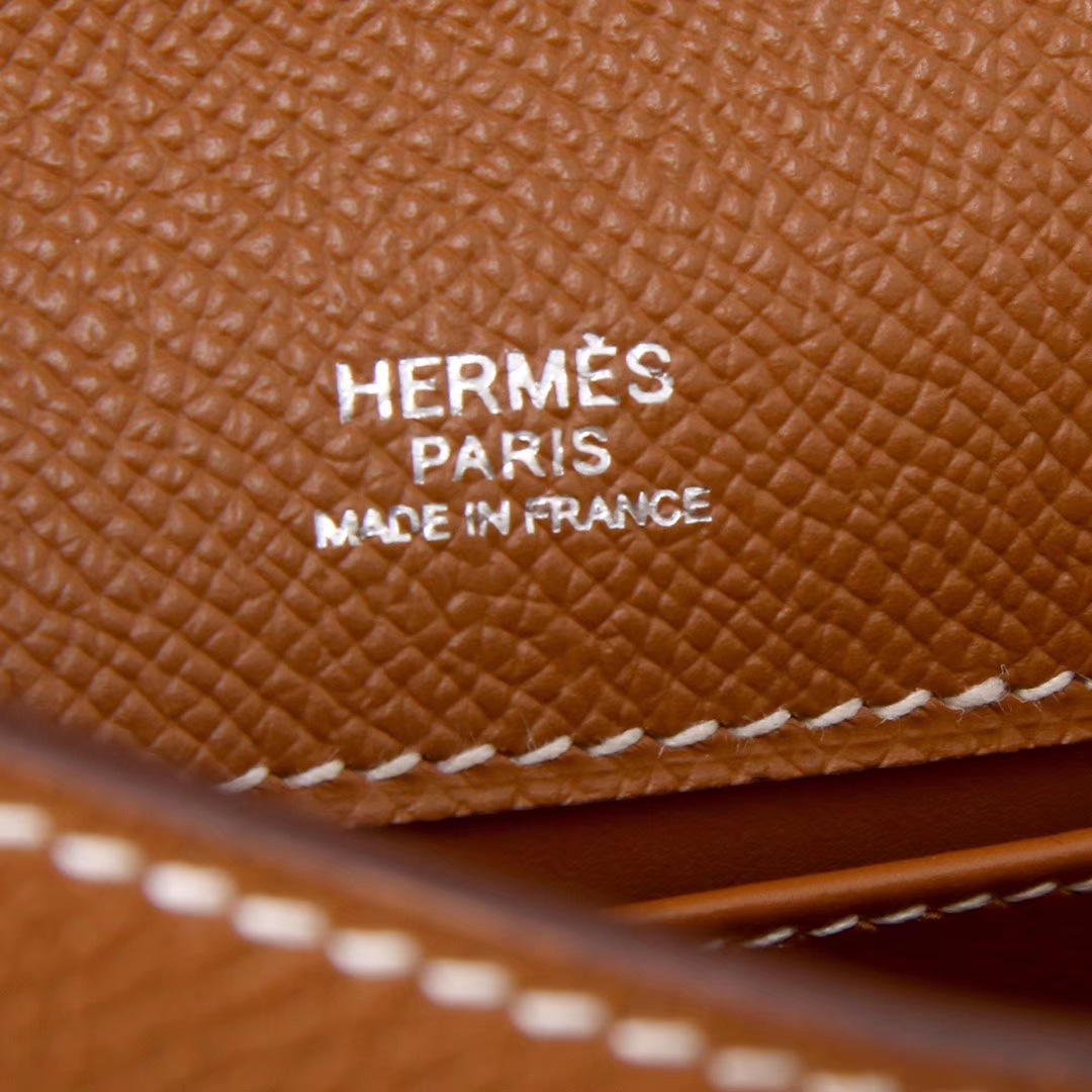 Hermès（爱马仕）miniKelly 迷你凯莉 CK37金‎棕 epsom皮 1代 银扣 22cm