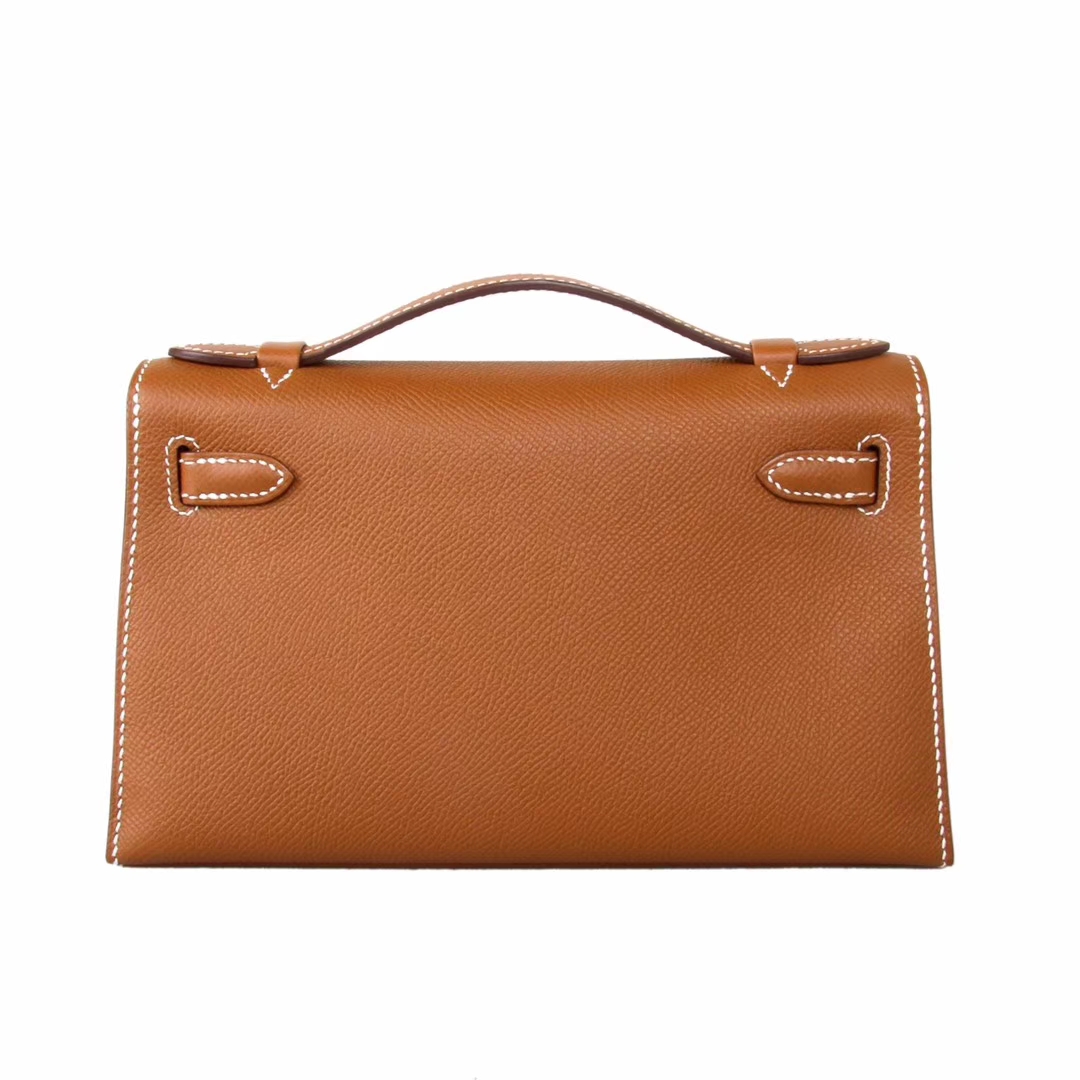 Hermès（爱马仕）miniKelly 迷你凯莉 CK37金‎棕 epsom皮 1代 银扣 22cm