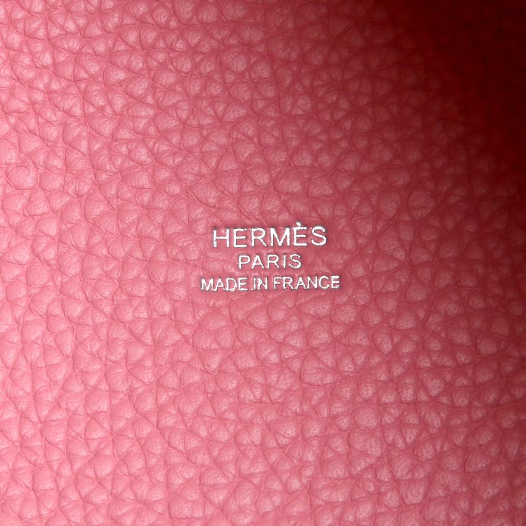 Hermès（爱马仕）Picotin 菜篮包 3Q樱花粉 togo 银扣 18cm