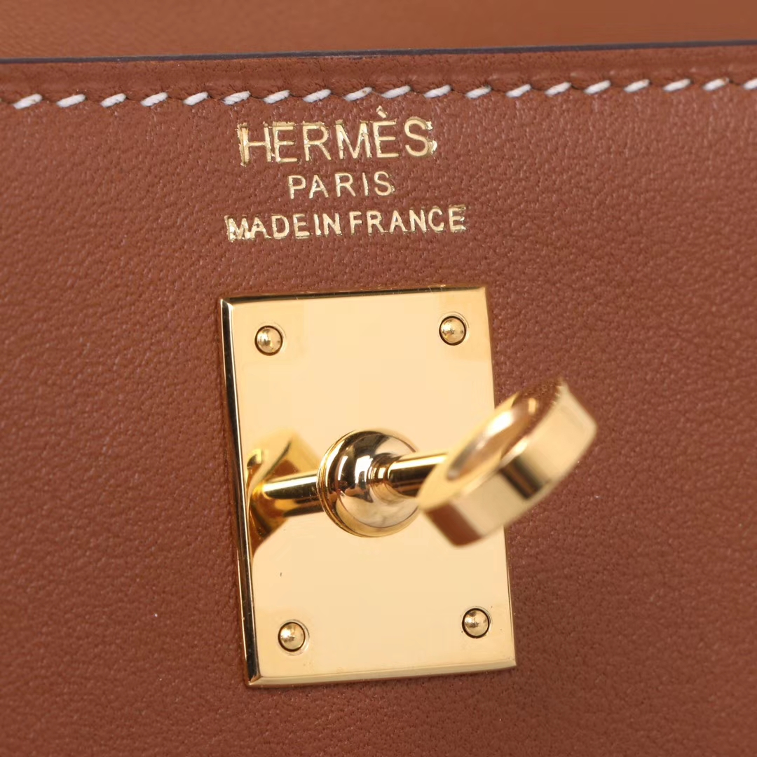 Hermès（爱马仕）Kelly danse 跳舞包 CK37金棕 swift皮 金扣 22cm