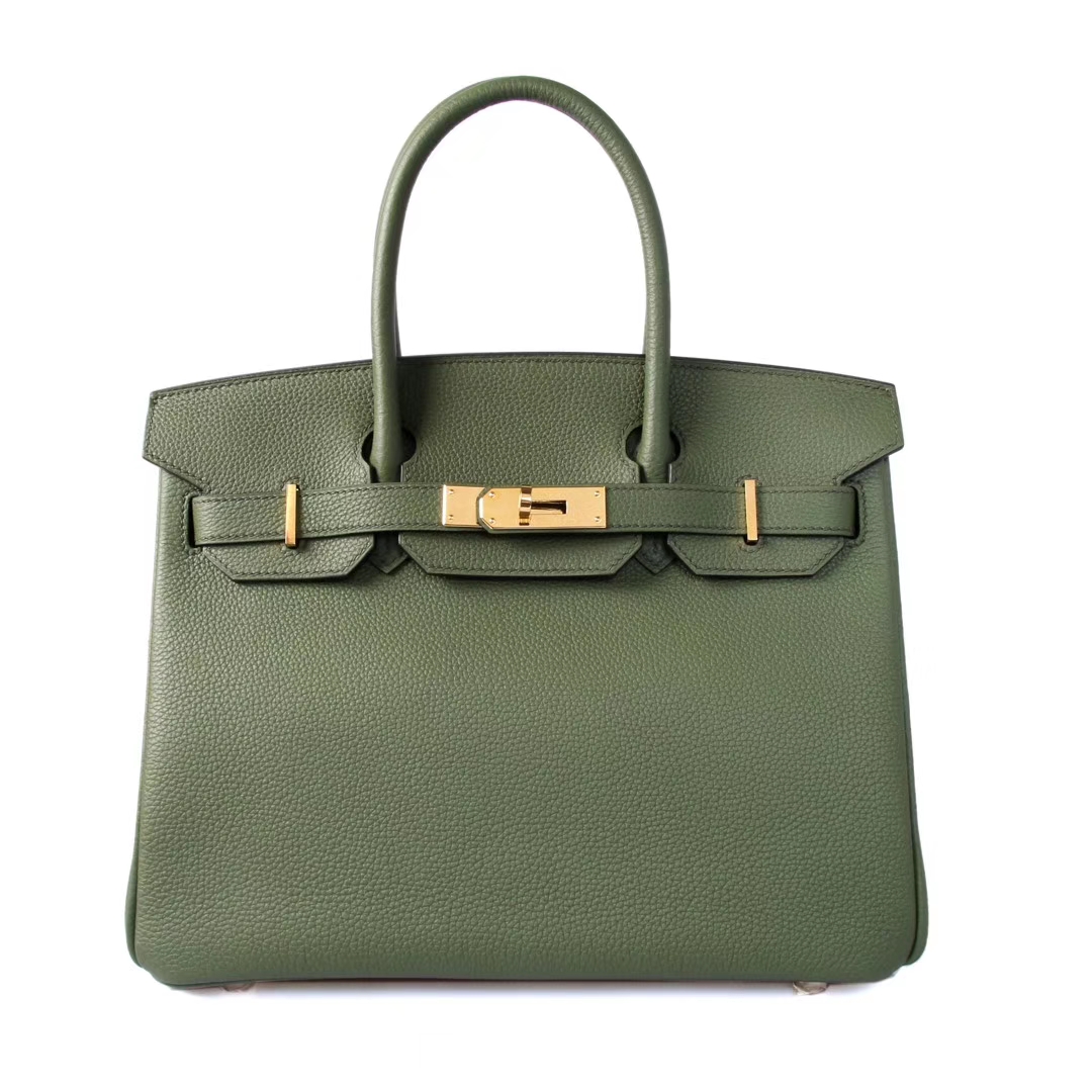 Hermès（爱马仕）Birkin 铂金包 V6军绿 togo 金扣 30cm