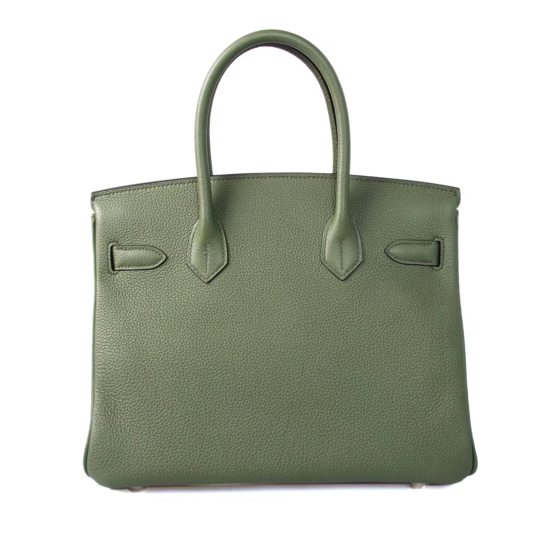 Hermès（爱马仕）Birkin 铂金包 V6军绿 togo 金扣 30cm