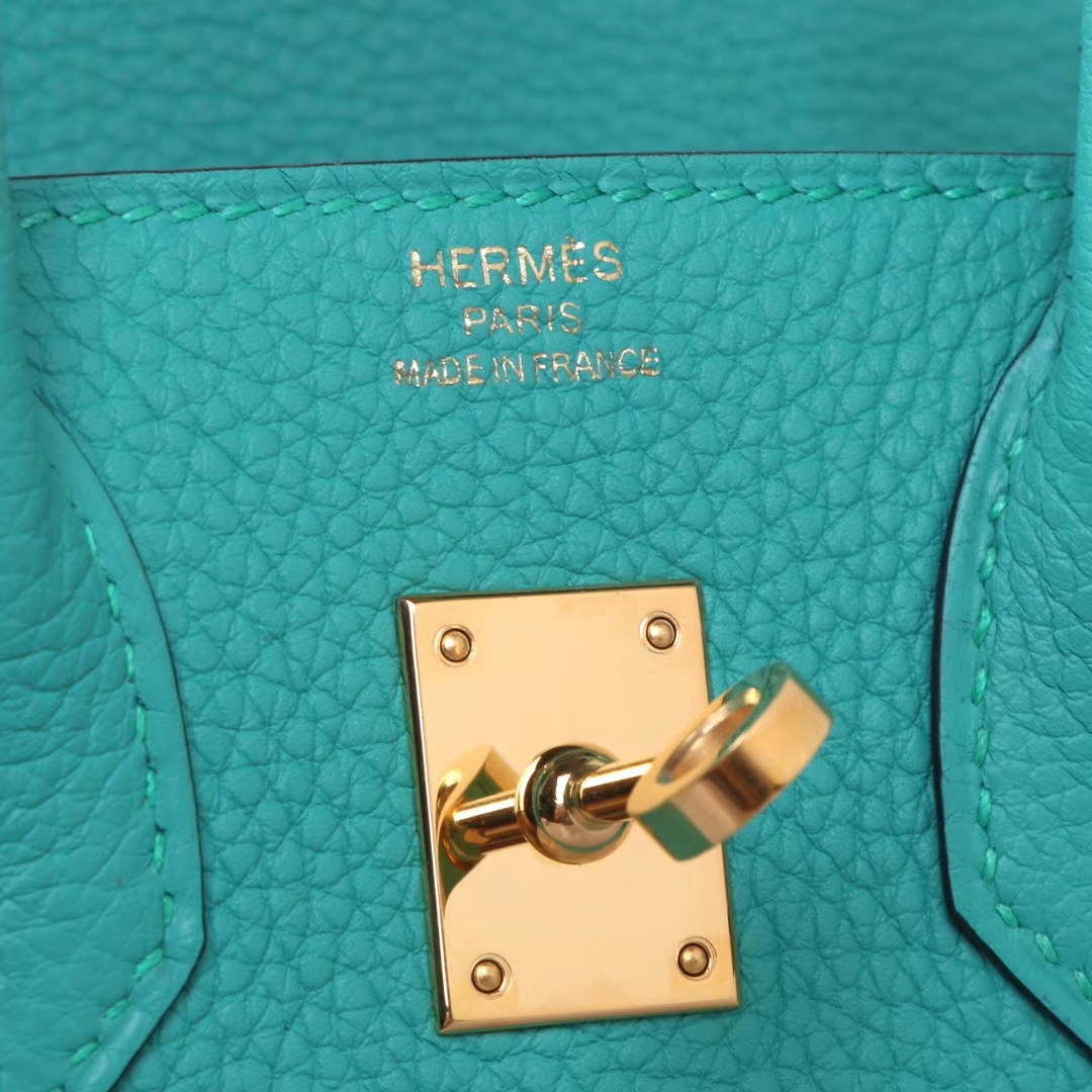 Hermès（爱马仕）Birkin 铂金包 U1维罗纳绿 togo 金扣 25cm