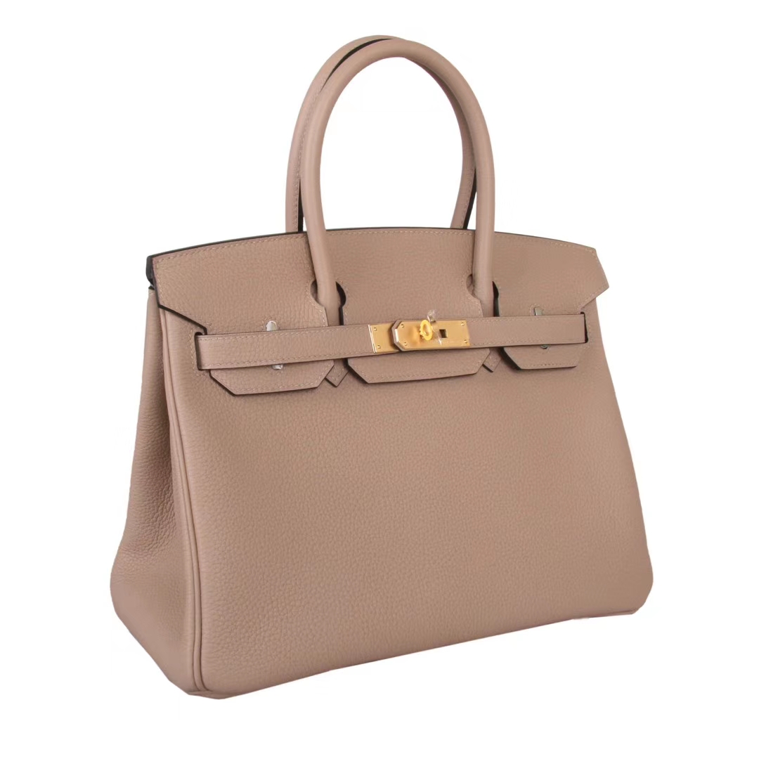 Hermès（爱马仕）Birkin 铂金包 S2风衣灰 togo 金扣 30cm