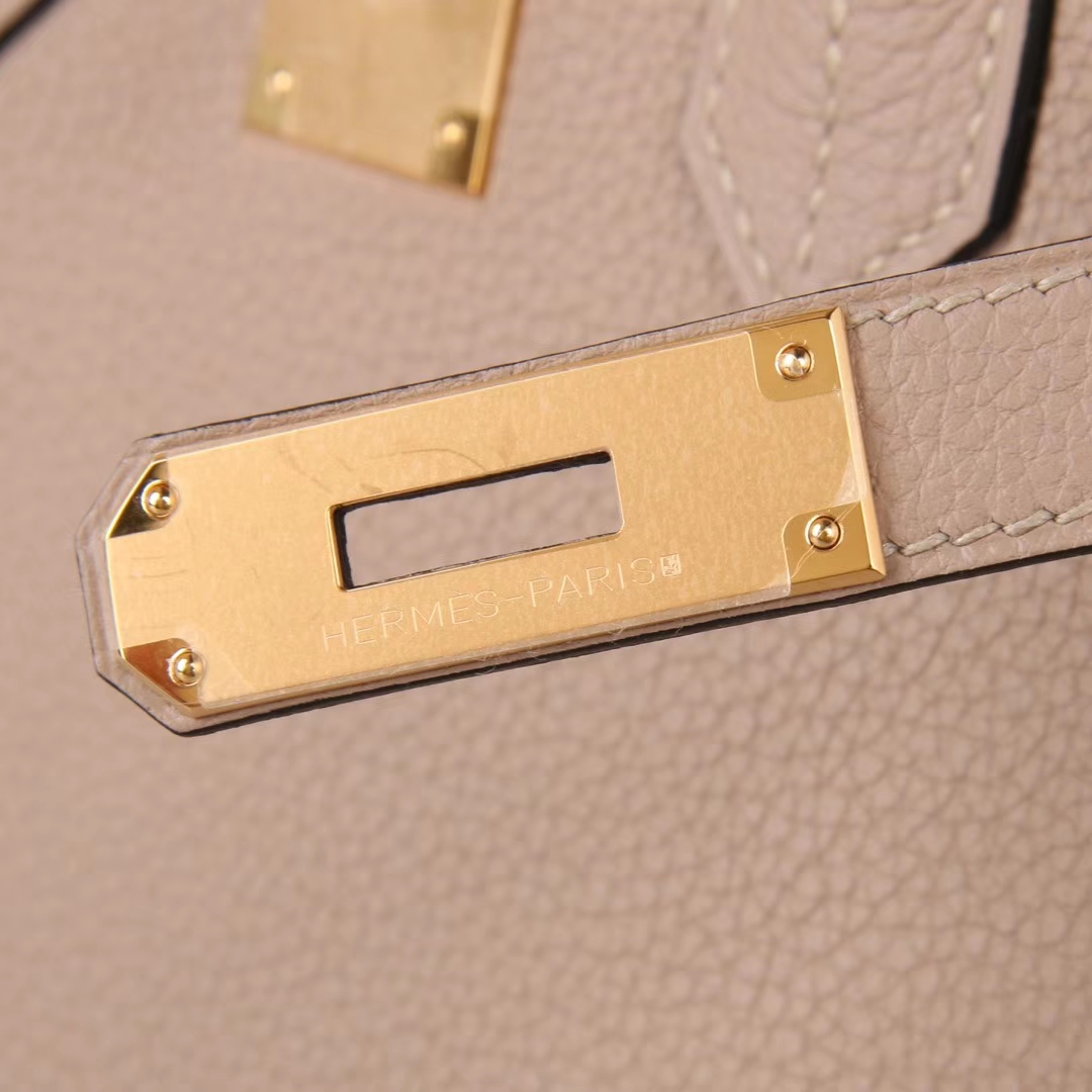 Hermès（爱马仕）Birkin 铂金包 S2风衣灰 togo 金扣 30cm