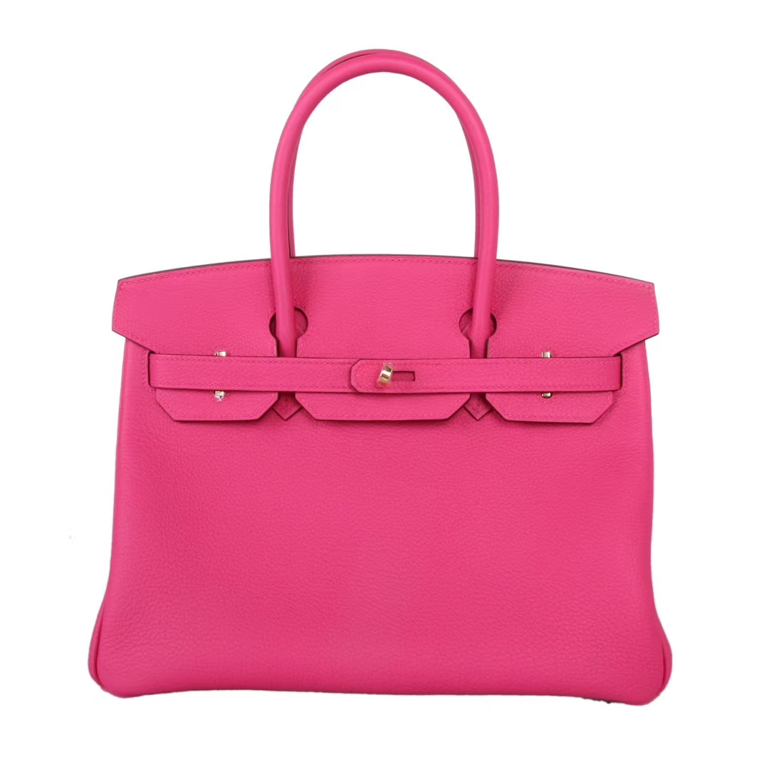 Hermès（爱马仕）Birkin L3玫瑰紫 togo 银扣 30cm