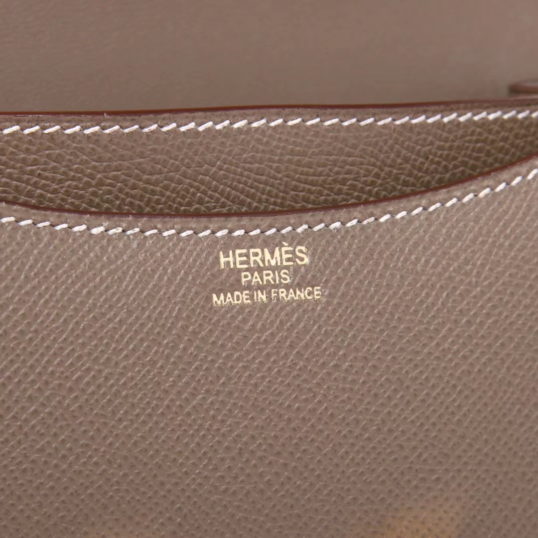 Hermès（爱马仕）Constance 空姐包 CK18大象灰 epsom皮 金扣 19cm