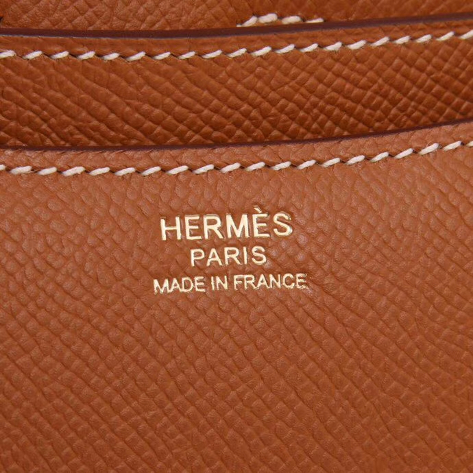 Hermès（爱马仕）Constance 空姐包 CK37金棕 epsom皮 金扣 19cm
