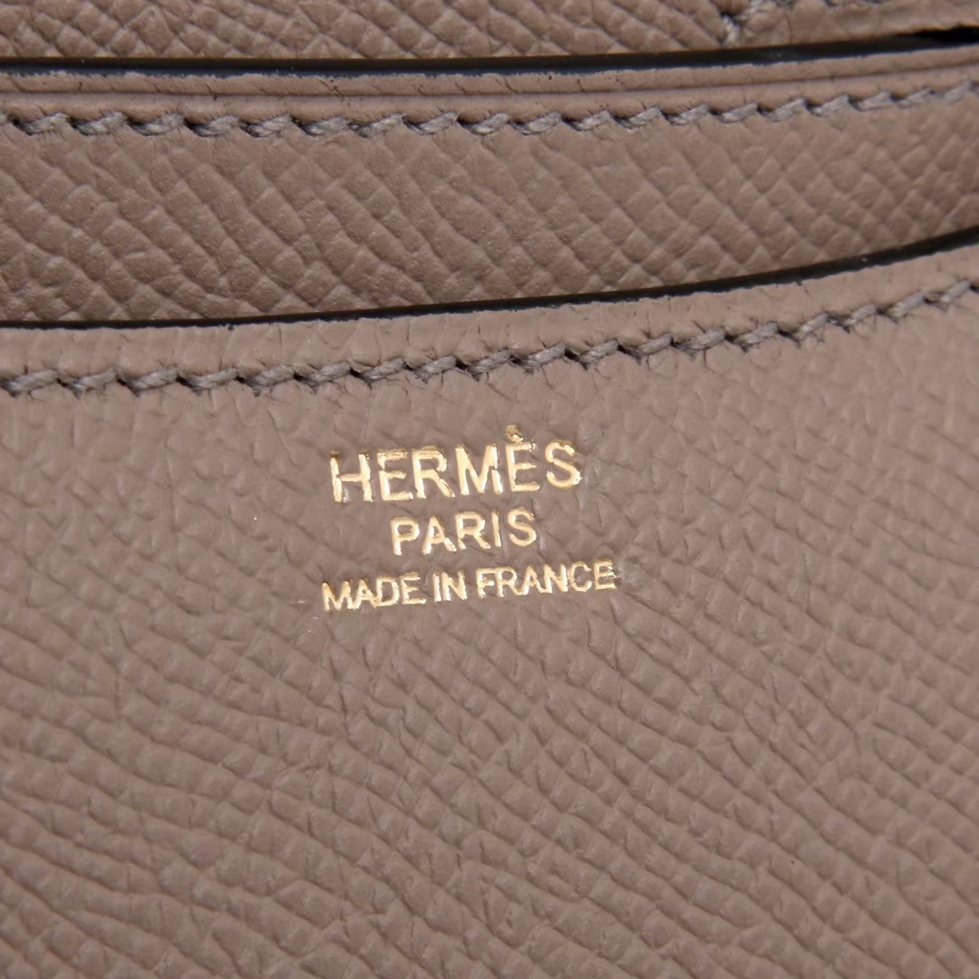 Hermès（爱马仕）Constance 空姐包 M8沥青灰 epsom皮 金扣 19cm