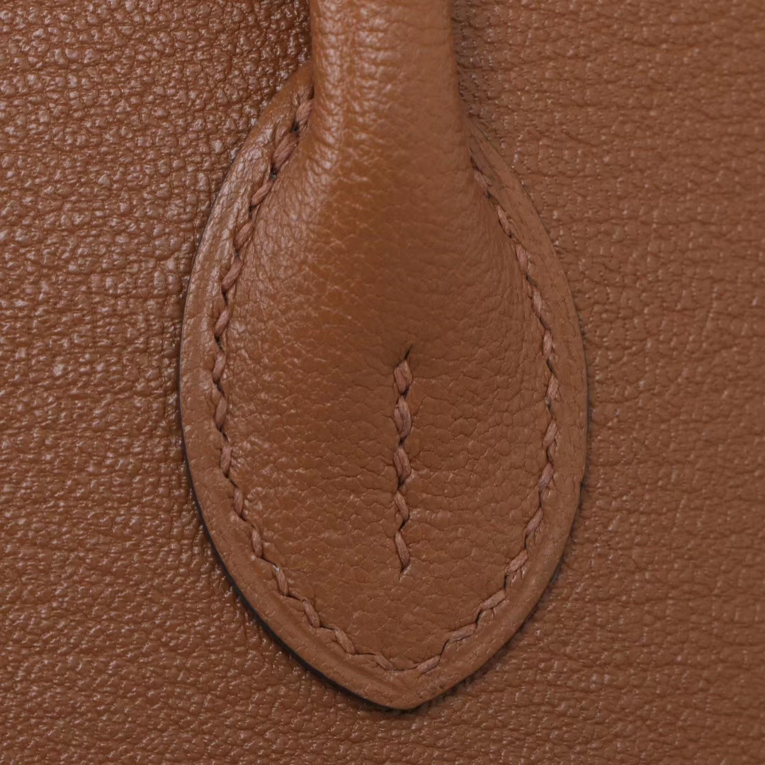 Hermès（爱马仕）mini Bolide 迷你保龄球包 金棕色 山羊皮 金扣 17cm