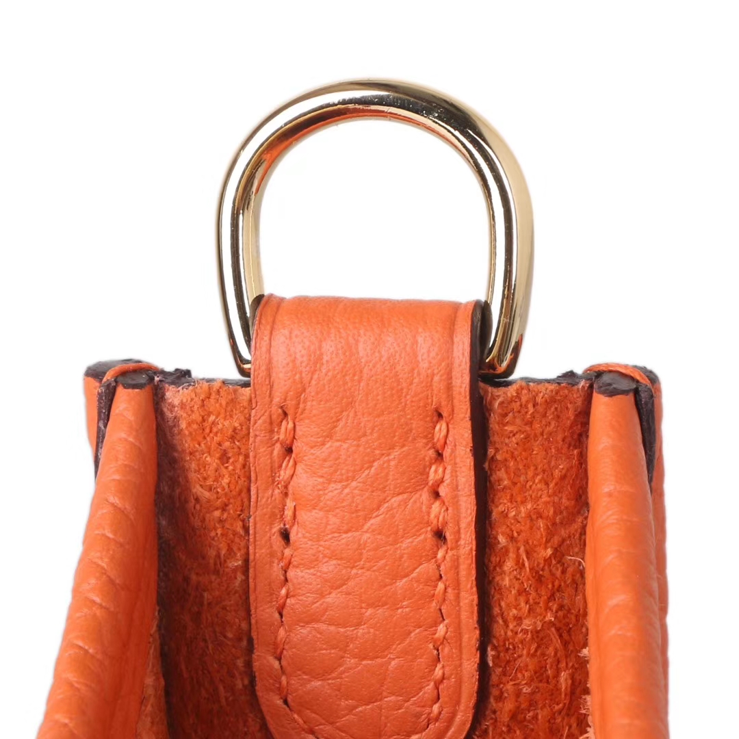 Hermès（爱马仕）Mini Evelyne 17cm 伊‎​芙‎‎​琳 橙色  togo