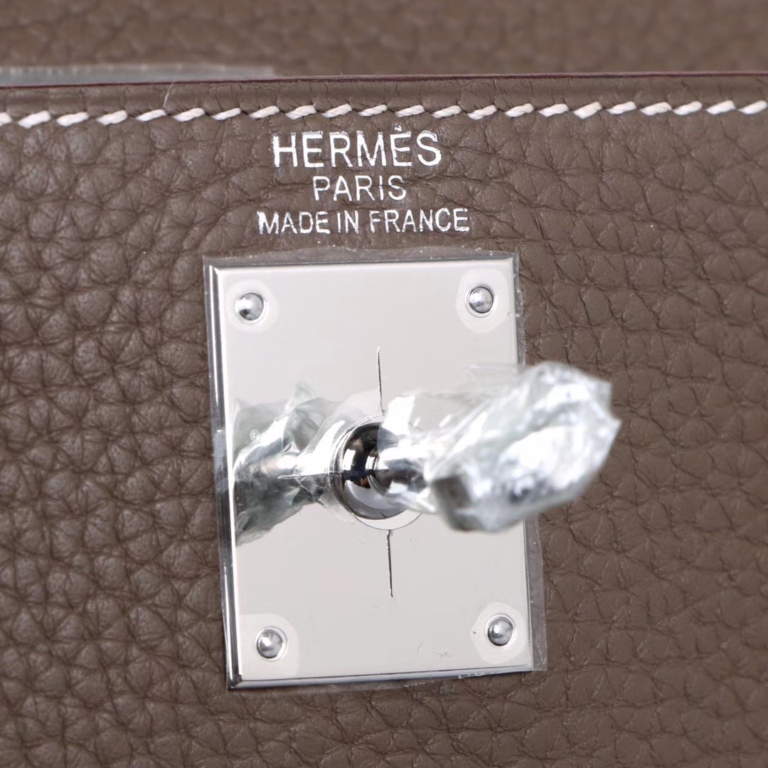 Hermès（爱马仕）kelly ado 双肩包 大象灰 银扣 togo