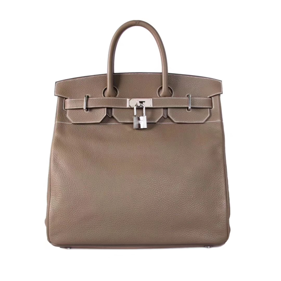 Hermès（爱马仕）HAC 40*50cm 银扣 CK18大象灰 togo