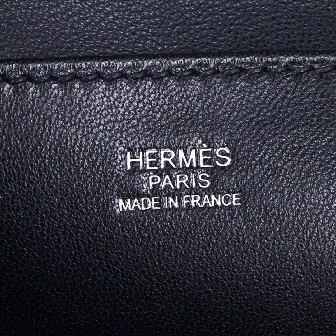 Hermès（爱马仕）licol 新款水桶包 黑色 evercolor皮 17cm
