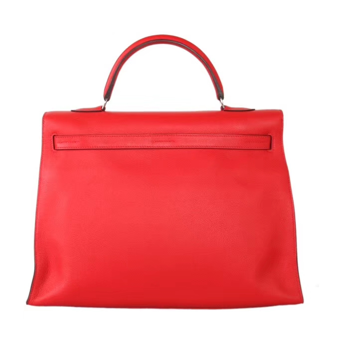 Hermès（爱马仕）Kelly Flat 红色 银扣 swift皮 35cm