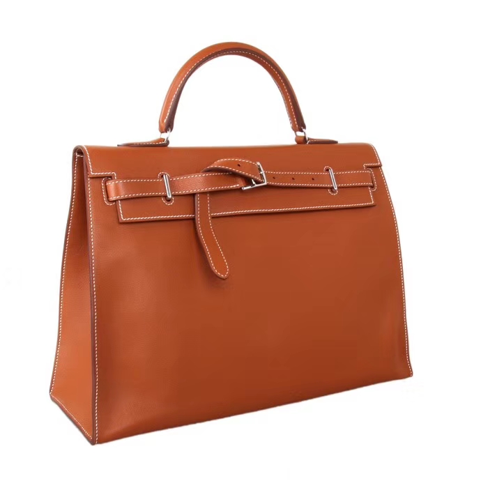 Hermès（爱马仕）Kelly Flat 金棕色 银扣 swift皮 35cm