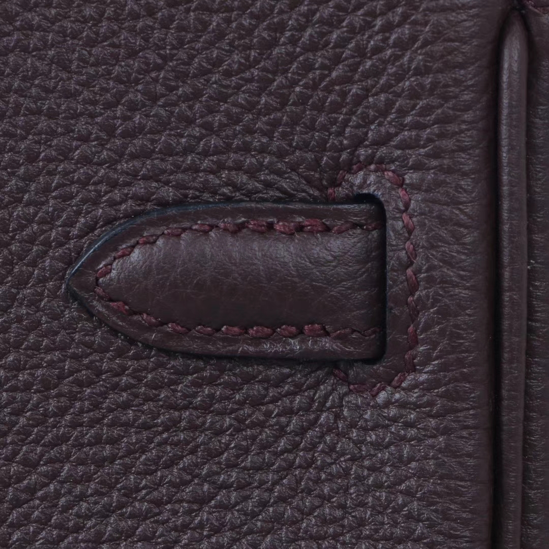 Hermès（爱马仕）Birkin 铂金包 巧克力色 togo 银扣 25cm
