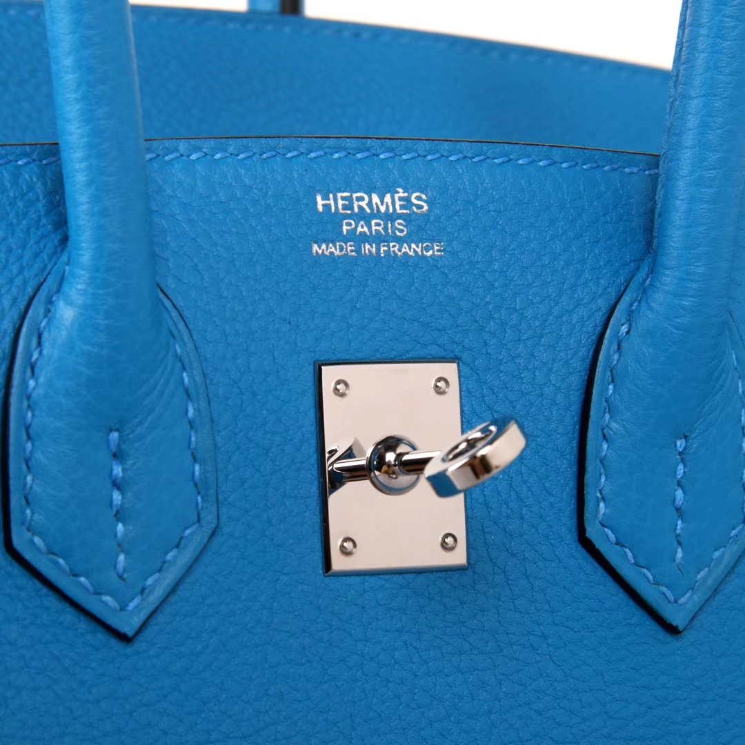 Hermès（爱马仕）Birkin 铂金包 坦桑尼亚蓝 togo 银扣 25cm