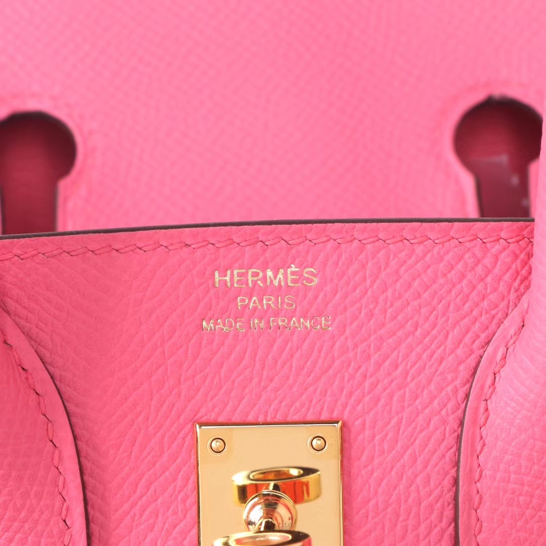 Hermès（爱马仕）Birkin 铂金包 新唇膏粉 epsom皮 金扣 25cm