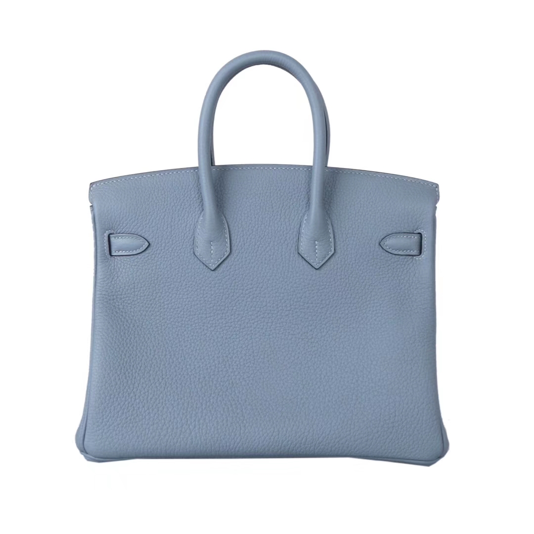 Hermès（爱马仕）Birkin 铂金包 亚麻蓝 togo 银扣 25cm