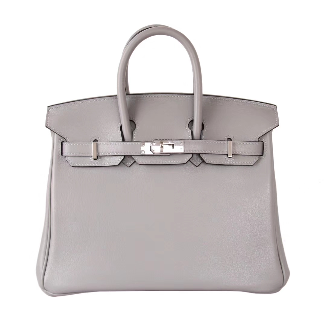 Hermès（爱马仕）Birkin 铂金包 银河灰 swift 银扣 25cm